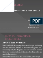 Book Review: How To Negotiate Effectively