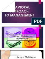 Behavioral Approach To Management