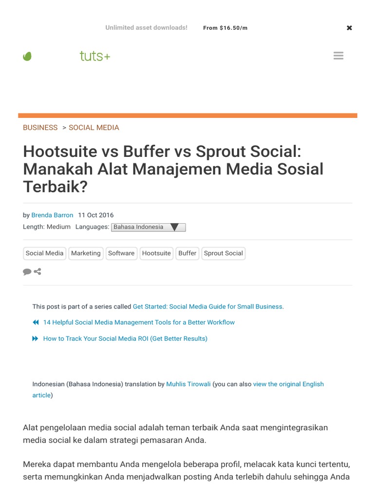 Hootsuite Vs Buffer Vs Sprout Social Manakah Alat Manajemen Media