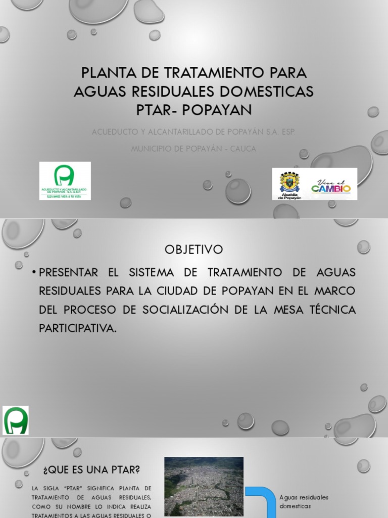 PTAR Popayán: Tratamiento Aguas Residuales | PDF | Aguas residuales | Agua