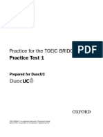 Practice For The TOEIC BRIDGE™ Test