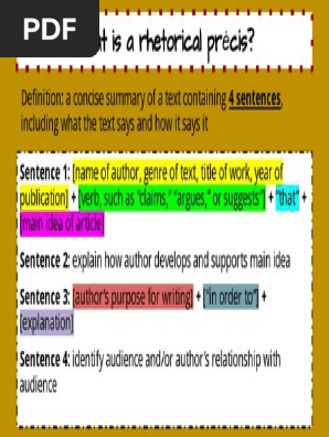 rhetorical precis