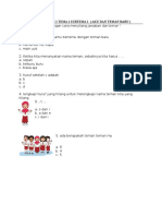 Soal Kelas 1 Tema 1 Diriku Simulasi PKN Bindo MTK