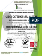 Certificado capacitación trabajo seguro alturas