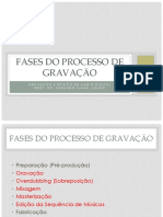 Fases do Processo de Gravação