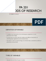 PA 201 Methods of Research: By: Joebert P. Longno