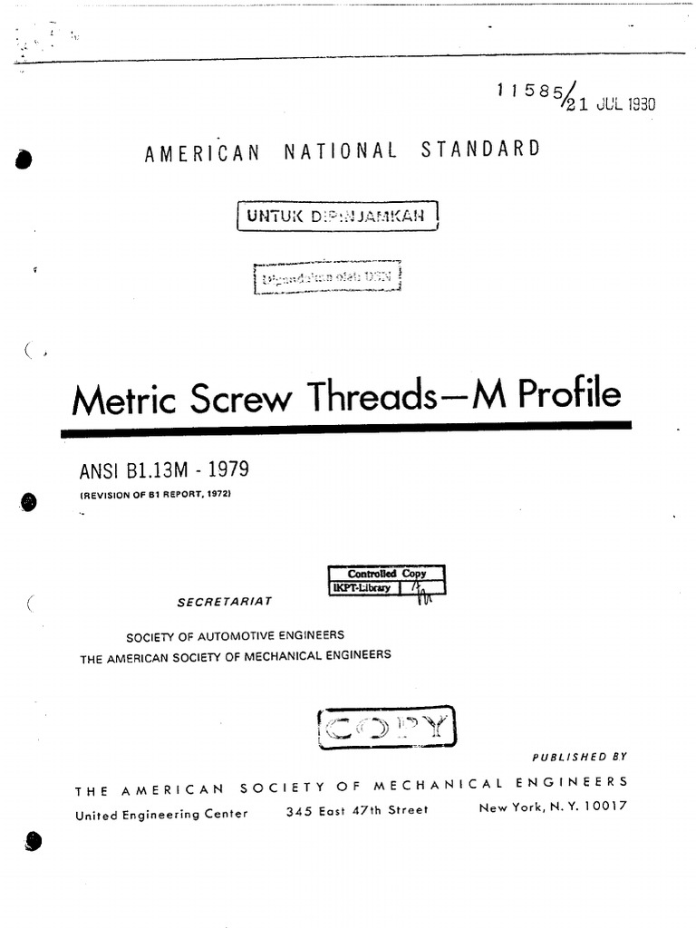 Ansi asme b1 13m 1979 pdf