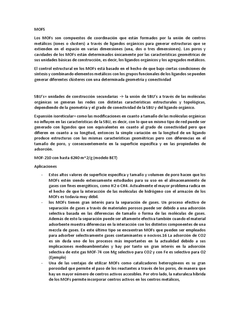 Mofs Guide Pdf Adsorción Moléculas