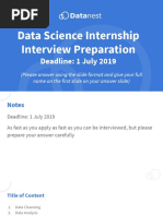 Datanest - Data Science Interview