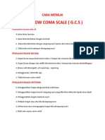 Glasgow Coma Scale (G.C.S) : Cara Menilai