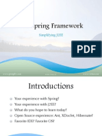 The Spring Framework: Simplifying J2EE