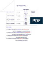 Le Comparatif - Fiche Grammaire PDF