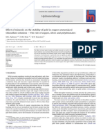 Effect of Minerals On The Stability of Gold in Copper Ammoniacal