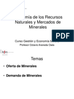 Economía de Los Recursos Naturales y Mercados de Minerales