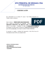 Carta Laboral Dario 06-11-2019 Pdfescape Presente