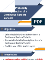 Probability Density Function of a Continuous Random Variable