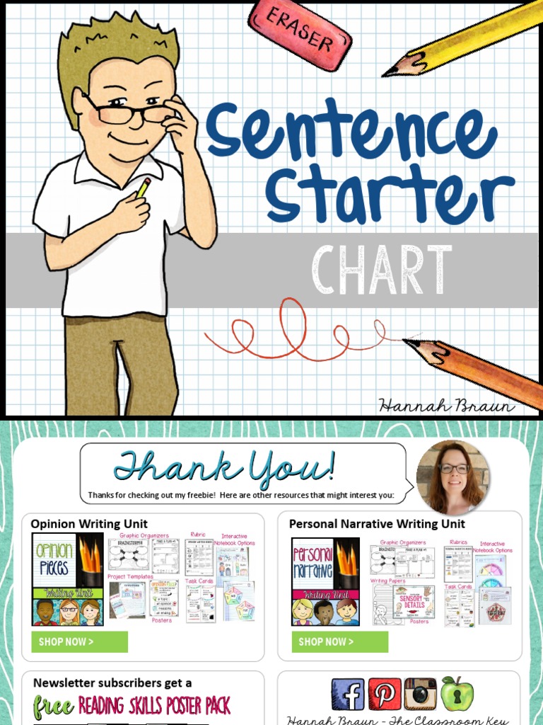 Sentence Starters New PDF | PDF