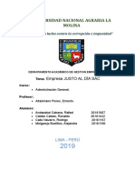 Justo Al Dia SAC - Trabajo Final Administración