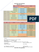 Roster Pelajaran Tahun Terbaru 2014-2015