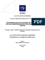 Determinación de patrones de ventas en boticas independientes