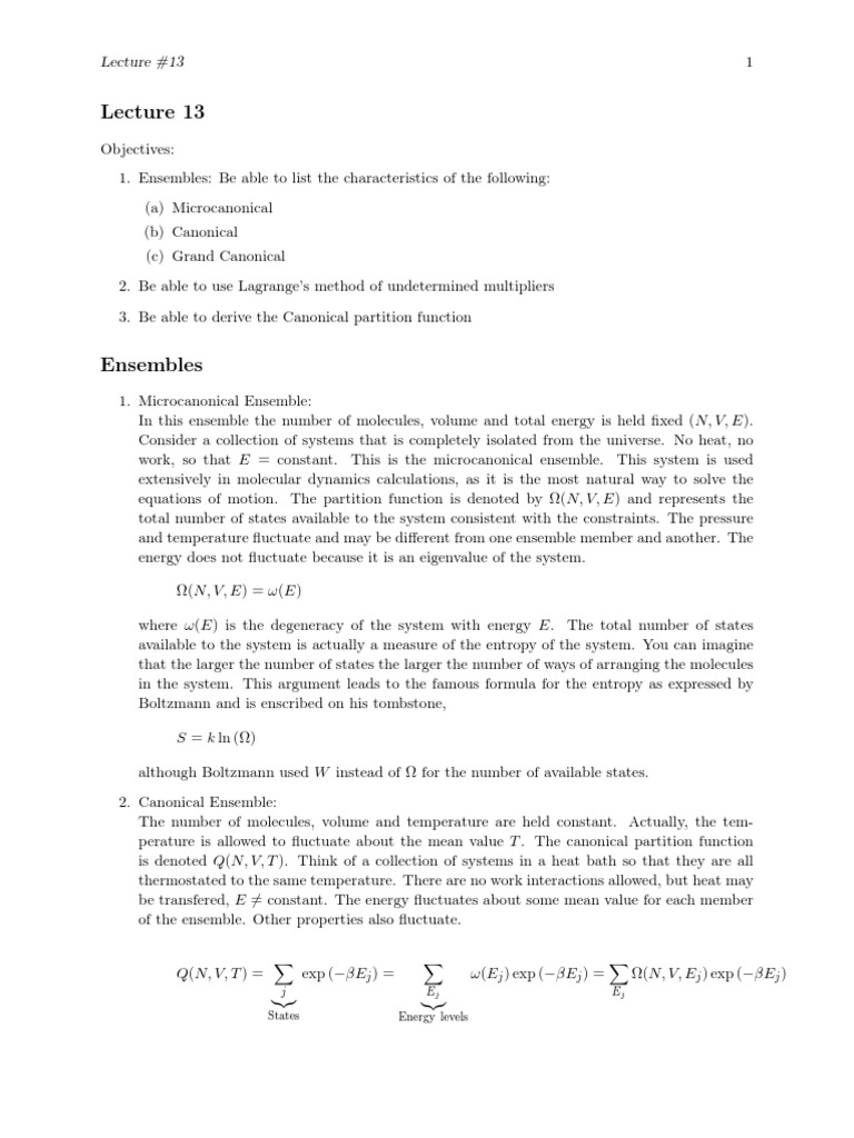 J States J E Energy Levels J J E J J | PDF | Temperature | Entropy