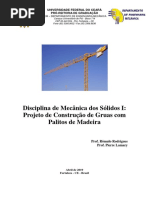Disciplina Mecanica Dos Solidos I Projeto de Construção de Gruas Com Palitos de Madeira