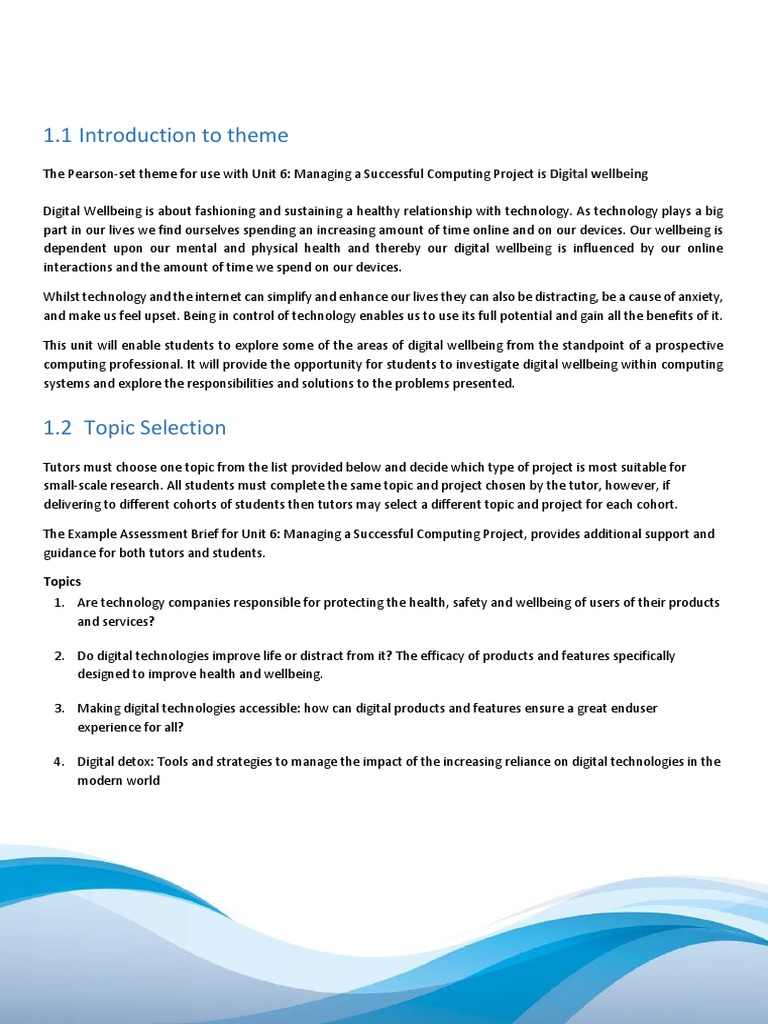 Digital Wellbeing for Computing Students | PDF