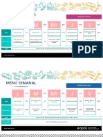 Menu Semanal Del 11-15 de Noviembre Del 2019