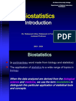 Biostatistics Lecture - 1 - Introduction