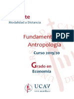 Guía Docente: Fundamentos de Antropología