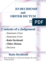 Ratio Decidendi and Obiter Dictum