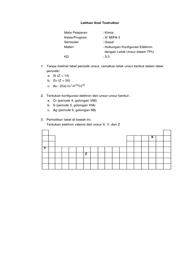 Latihan Soal Testruktur