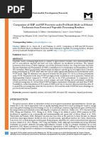 Comparison of SHF and SSF Processes Under Fed Batch Mode On Ethanol Production From Pretreated Vegetable Processing Residues