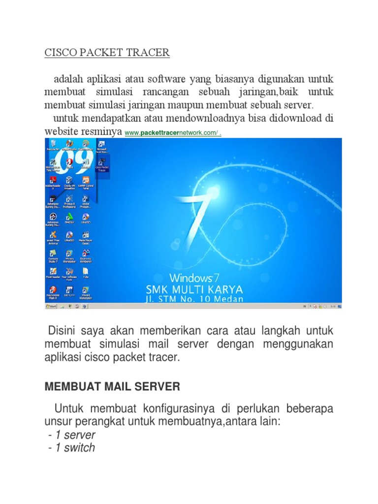 Mail Server Cisco Packet Tracer | PDF
