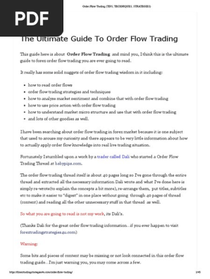 The Ultimate Guide To Order Flow Trading