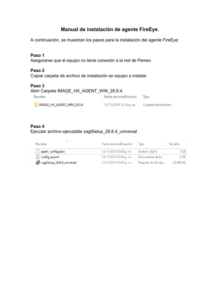 Manual de Instalación de Agente FireEye v2. | PDF