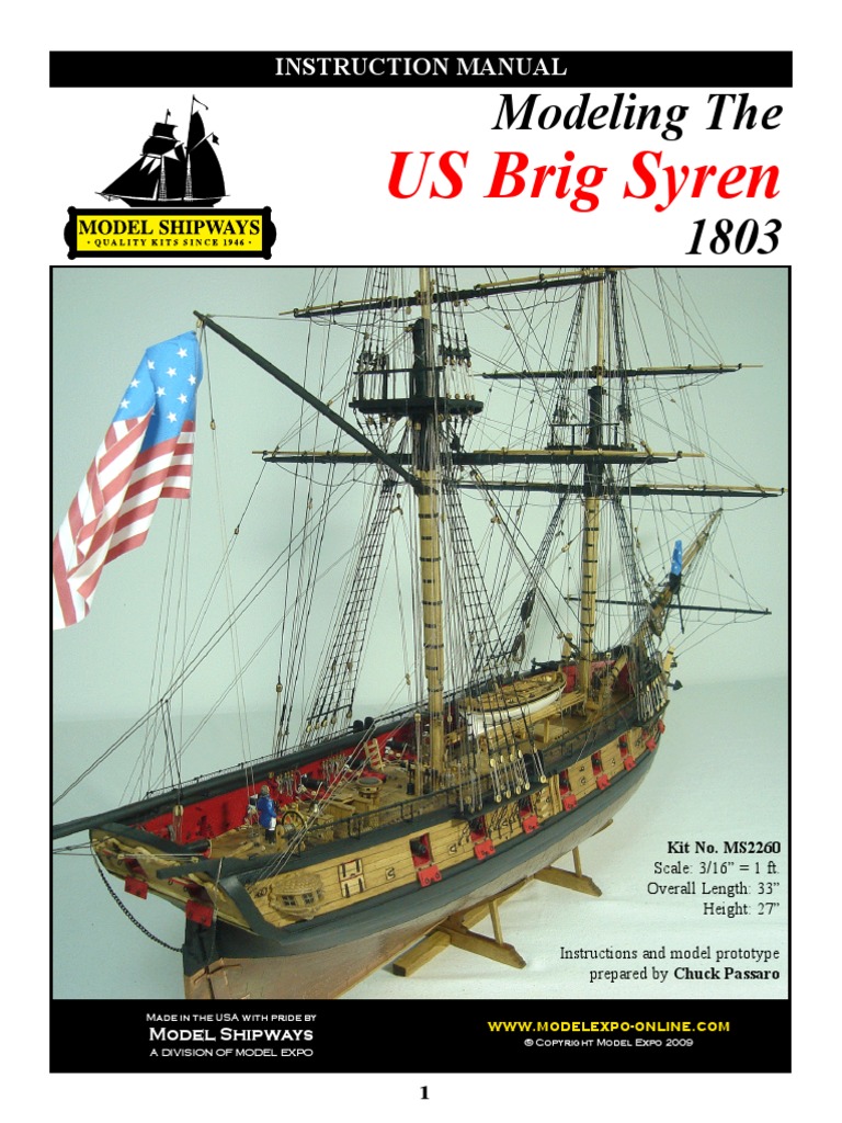 Model Shipways Syren Instructions | PDF | Hull (Watercraft) | Stern