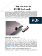 000BASE-SX SFP Multimode VS. 1000BASE-LX SFP Single-Mode: December 7, 2017