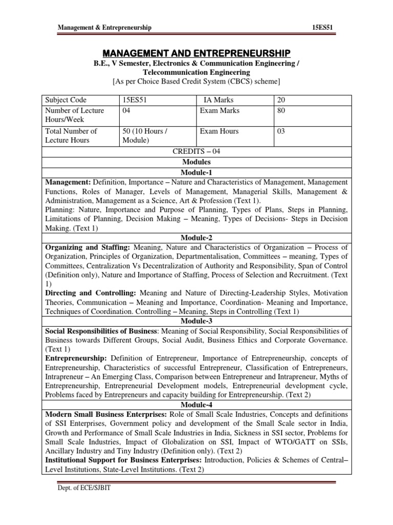 ME (All Modules) Notes | PDF | Entrepreneurship | Decision Making