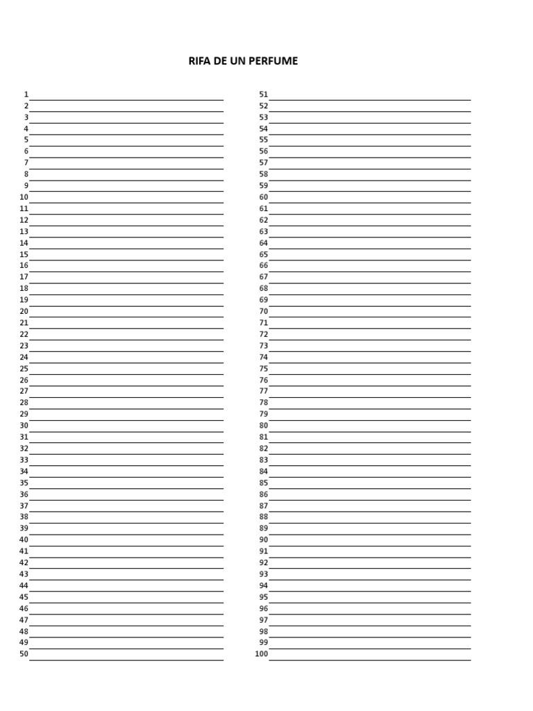 Formato de RIFAS | PDF