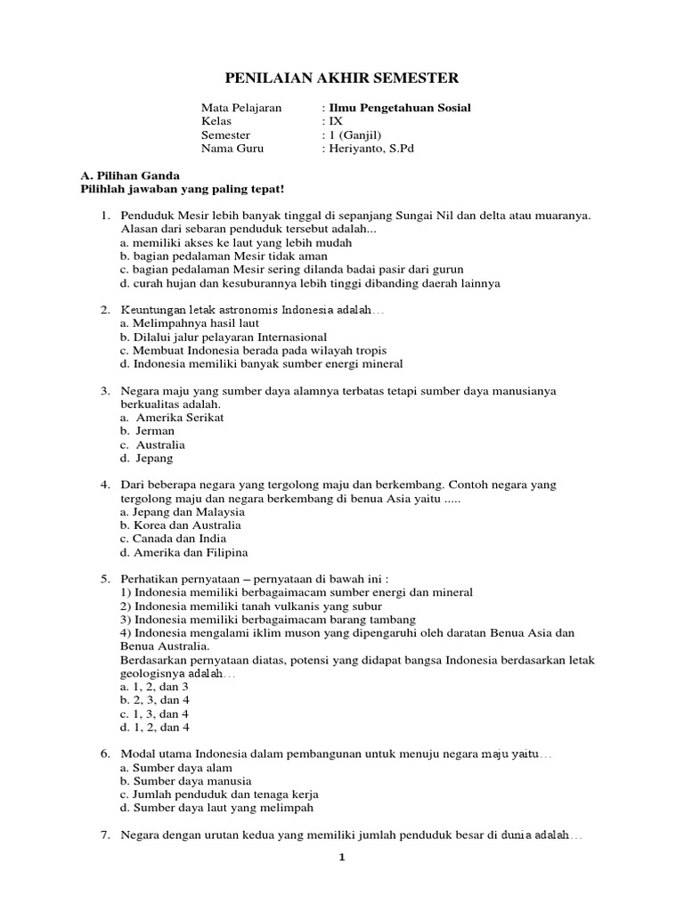 Soal Ips Heriyanto Pdf