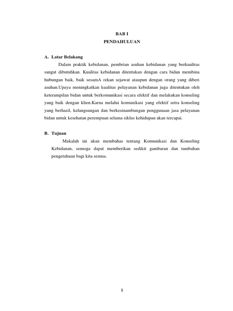 Makalah Konseling Kebidanan