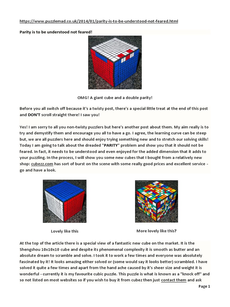 PuzzleMad: When is a cube not a cube?