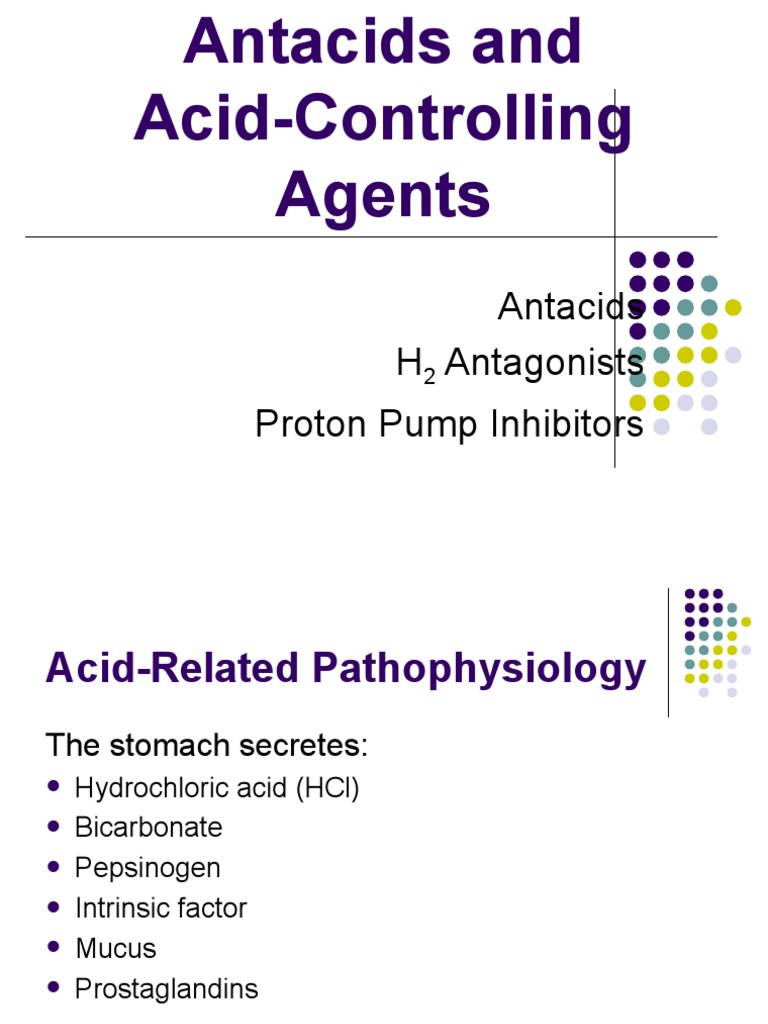 Antacids H Antagonists Proton Pump Inhibitors PDF Medical