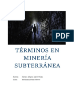 Terminos en Mineria Subterranea