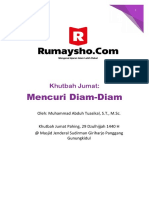 Khutbah Jumat Mencuri Dan Mudaratnya Muhammad Abduh Tuasikal RumayshoCom