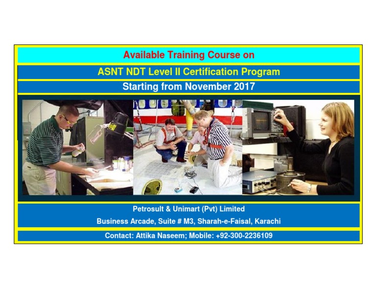 ASNT Level II Certifiaction Course | PDF