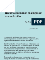 Recursos Humanos en Empresas de Confección: Ing. Jorge Arroyo Salazar