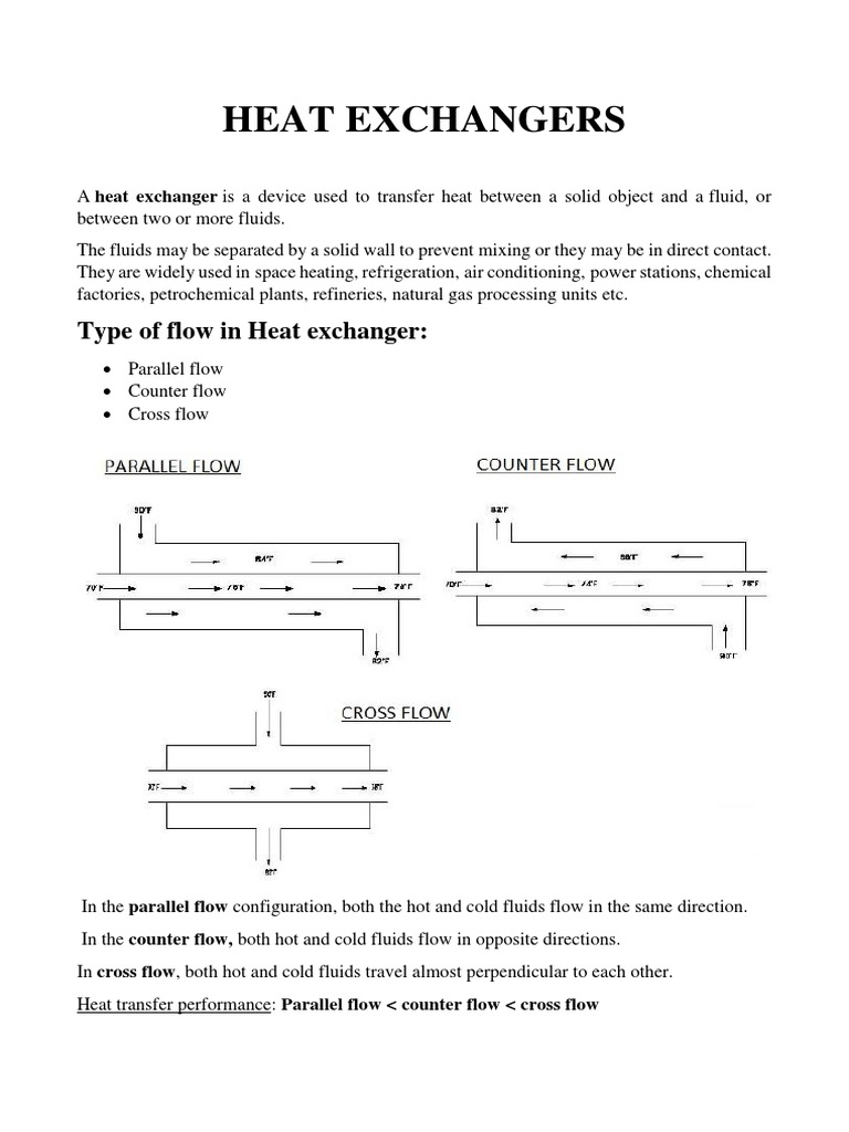 Heat Exchangers: Type of Flow in Heat Exchanger | PDF | Heat Transfer ...