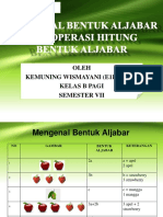 PM1. Operasi Bentuk Aljabar